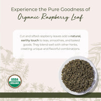 Thumbnail for Starwest Botanicals Organic Raspberry Leaf - Herbal Loose Leaf Tea, Caffeine Free Natural Herbs, Pure Dried Raspberry Leaf, Cut & Sifted, Certified Kosher, Non-GMO - Bulk 1 lb Bag