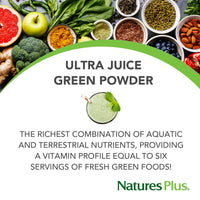 Thumbnail for NaturesPlus Ultra Juice Green Drink - 1.32 lb - Supports Immune Health, Digestion & Energy Production - Organic, Non-GMO, Vegan, Gluten Free - 60 Servings
