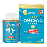 Thumbnail for Qunol Fish Oil Omega 3 Mini Softgels, 1000mg Omega 3 EPA + DHA, Ultra Pure Supplements, Heart Health Support, Lemon Flavor, Easy to Swallow Minis, 3 Month Supply, 180 Count
