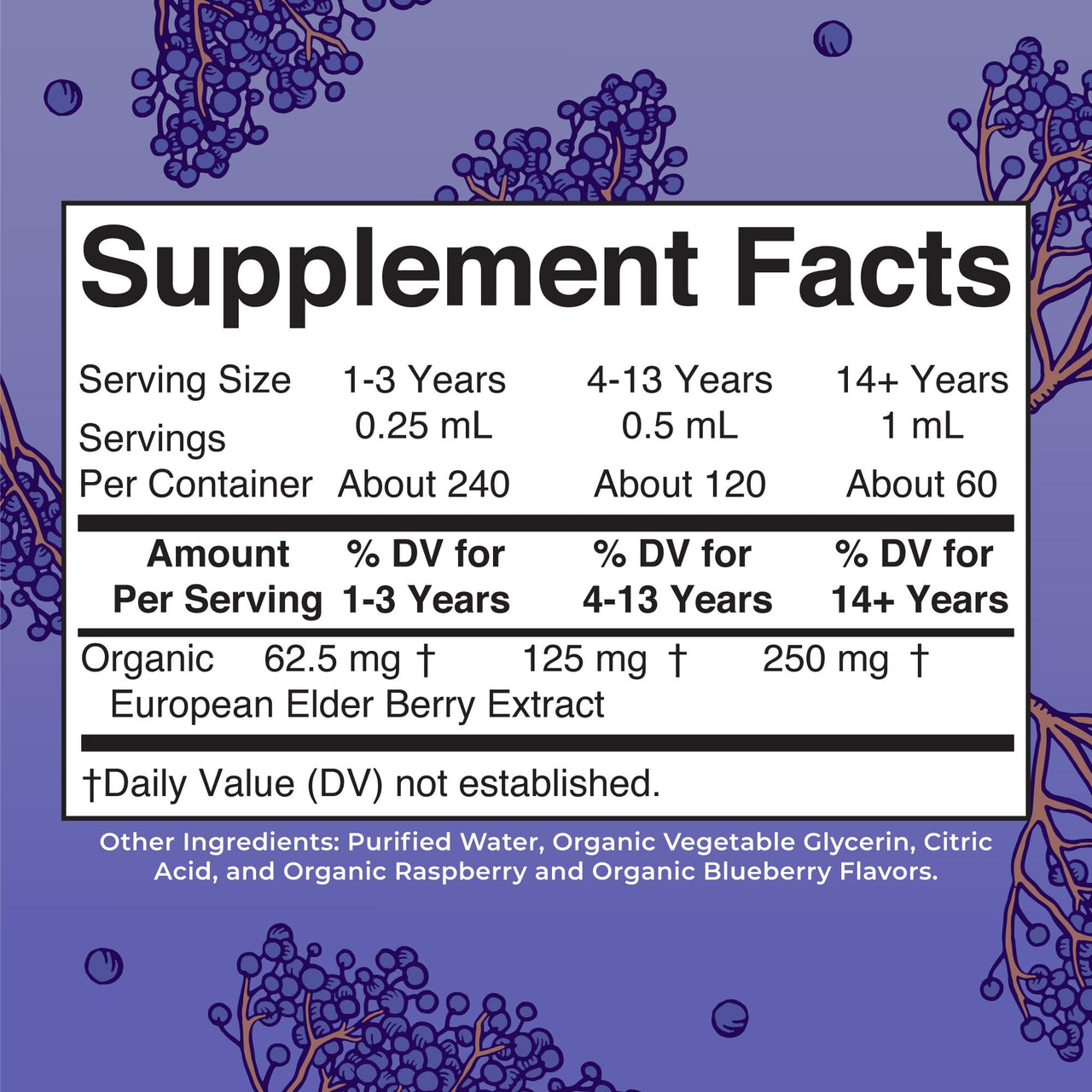 MaryRuth Organics Elderberry Syrup Extra Strength, USDA Organic Elderberry, Sugar Free Adults & Kids Immune Support Supplement for Ages 1+, Clean Label Project Verified®, Vegan, Gluten Free, 2 Fl Oz