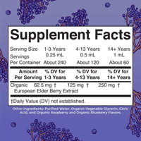 Thumbnail for MaryRuth Organics Elderberry Syrup Extra Strength, USDA Organic Elderberry, Sugar Free Adults & Kids Immune Support Supplement for Ages 1+, Clean Label Project Verified®, Vegan, Gluten Free, 2 Fl Oz