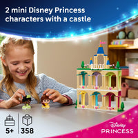 Thumbnail for LEGO Disney Princess Mini Belle & Tiana with Castle Building Toy - Princess Toy Figures & Playset for Girls & Boys, Ages 5+ - Gift for Birthday - 43291