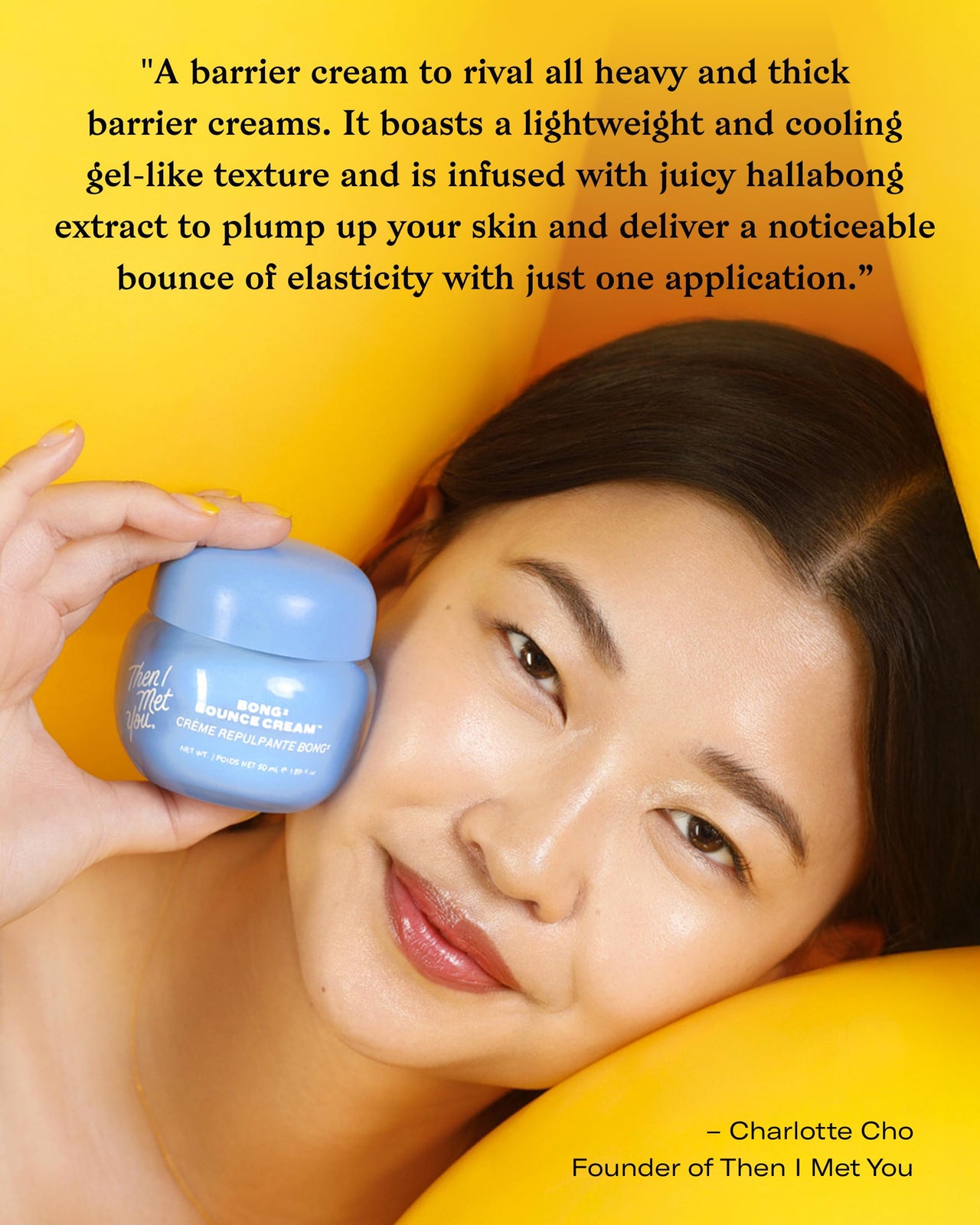 Then I Met You Bong² Bounce Cream, Allure Best of Beauty 2025, Lightweight Gel Cream Barrier Moisturizer with Omega-3 Fatty Acids, and Ceramides, Cruelty-Free, Hydration for Oily Skin, 1.69 fl oz