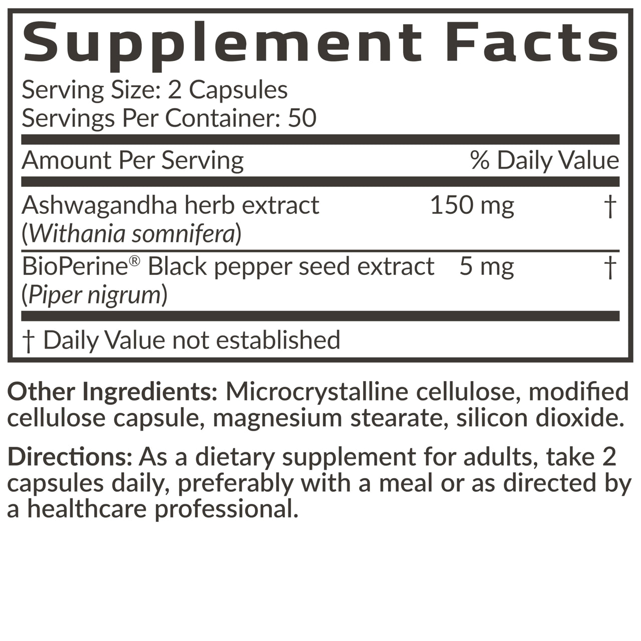 Futurebiotics Ashwagandha Extra Strength Stress & Mood Support with BioPerine - Non GMO Formula, 100 Vegetarian Capsules