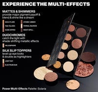 Thumbnail for Morphe Makeup Palette - Power Multi-Effects Palette with Mattes, Shimmers, Duochromes & Silk Slip Toppers - Made to Build, Blend & Layer for Everyday Versatile Makeup Looks - Solaria (0.65 oz)