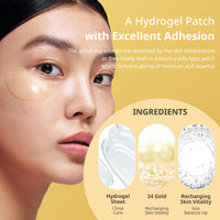 Thumbnail for Snp 11,900mg Collagen + 24K Gold Firming Eye Patch | Wrinkles Firming Under Eye Patch | Tightening & Hydrating for All Skin | Under Eye Patches for Dark Circles | Korean Skincare Eye Mask | 60 Patches