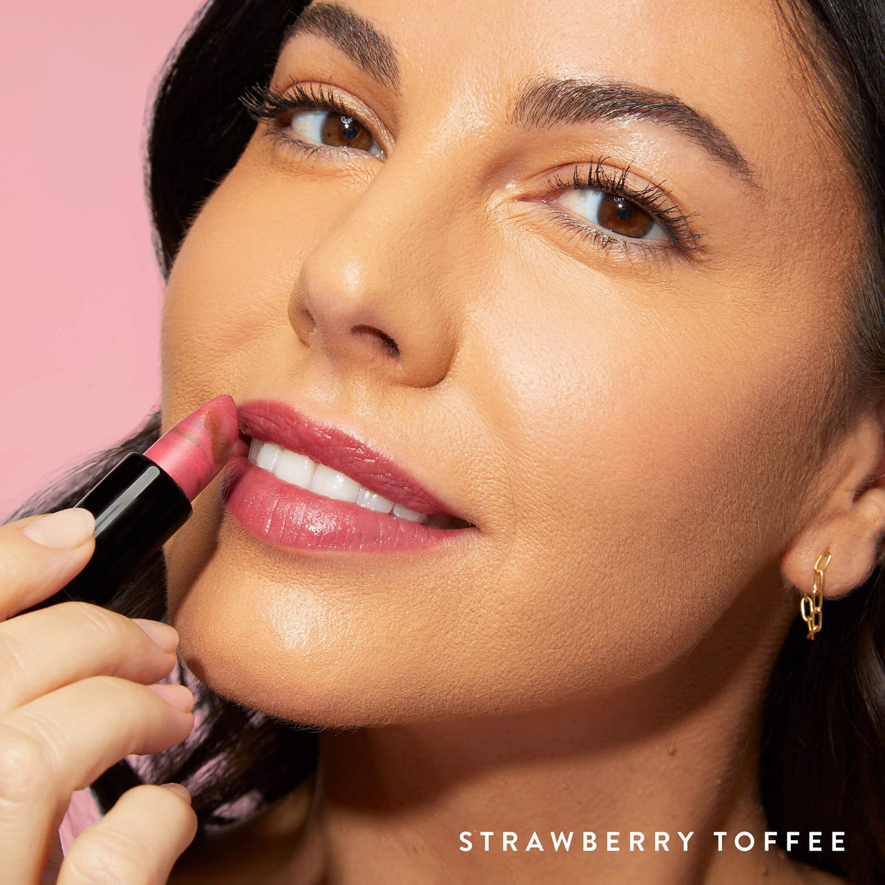 LAURA GELLER NEW YORK Italian Marble Sheer Lipstick - Strawberry Toffee - Hydrating & Lightweight - Vitamin E & Caster Seed Oil - Cream Finish