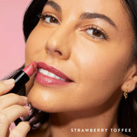 Thumbnail for LAURA GELLER NEW YORK Italian Marble Sheer Lipstick - Strawberry Toffee - Hydrating & Lightweight - Vitamin E & Caster Seed Oil - Cream Finish