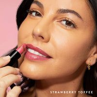Thumbnail for LAURA GELLER NEW YORK Italian Marble Sheer Lipstick - Strawberry Toffee - Hydrating & Lightweight - Vitamin E & Caster Seed Oil - Cream Finish