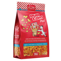 Thumbnail for Pup Corn Plus - Puffed Dog Treats with Prebiotics and Probiotics - Chicken & Cheddar Cheese (14.5oz) - Made in USA