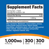 Thumbnail for Nutricost L-Arginine 1000mg, Amino Acid Tablets (300 Tablets)