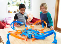 Thumbnail for Hot Wheels Track Set with 1:64 Scale Toy Car, 4 Intersections for Crashing, Powered by a Motorized Booster, Criss-Cross Crash Track (Amazon Exclusive)