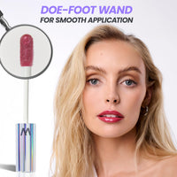 Thumbnail for Wonderskin Lip Gloss Blading Top Gloss Red Glitter Lip Gloss, Hydrating and High Shine Finish Lip Makeup (Red Glitter)