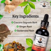 Thumbnail for Christopher's Original Formulas Lower Bowel Extract, Herbal Support with Cascara Sagrada, Barberry & Ginger, 2 oz Liquid