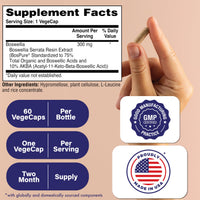Thumbnail for Health Thru Nutrition Boswellia 300mg 60 Capsules as Bospure AKBAMAX | High Potency 75% Boswellic Acids 10% AKBA | Healthy Mobility Support | Vegan Certified | Non-GMO, Gluten Free, Soy Free