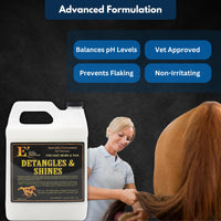Thumbnail for E3 Detangle and Shine for Horses - Instantly Detangles Mane and Tail, Adds Brilliant Shine, Moisturizes and Conditions, Non-Greasy, Vet Approved (8 fl oz)