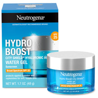 Thumbnail for Neutrogena Hydro Boost City Shield Water Gel Face Moisturizer with Broad Spectrum SPF 25, Hydrating Facial Sunscreen with Hyaluronic Acid, Oil-Free and Non-Comedogenic Face Lotion, 1.7 oz