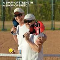 Thumbnail for OLANNY Pickleball Paddles Set of 4 Pickleball Rackets Graphite Pickleball Set Polymer Honeycomb CoreLightweight Pickleball Set Includes 4 Pickleball Paddles + 4 Balls + 1 Pickleball Bag