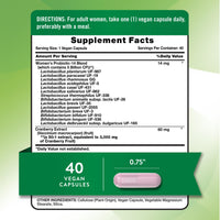 Thumbnail for Nature's Truth Probiotics for Women | 5 Billion CFUs Daily | 40 Vegan Capsules | with Cranberry | Non-GMO & Gluten Free | No Refrigeration Needed