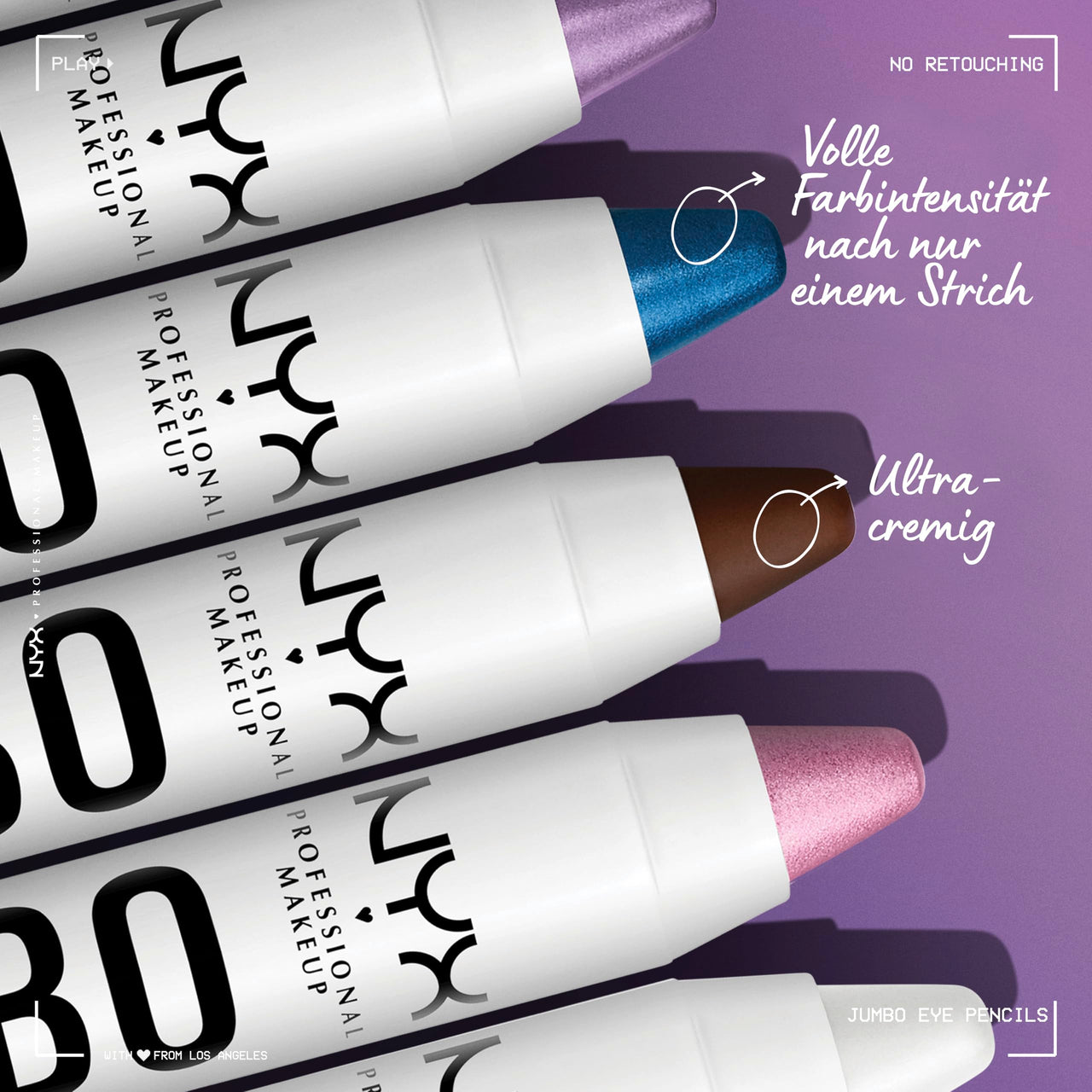 NYX PROFESSIONAL MAKEUP Jumbo Eye Pencil, Blendable Eyeshadow Stick & Eyeliner Pencil - Eggplant (Violet)