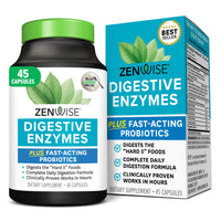 Thumbnail for Zenwise Health Digestive Enzymes with Bromelain & Papaya - Multi Enzymes Digestion Supplement with Probiotics & Prebiotics for Gut Health, Gas & Bloating Relief - Men & Women - 45 Vegetarian Capsules