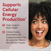 Thumbnail for Jarrow Formulas Methyl Vitamin B-12 1000 mcg, 100 Chewable Tablets, Lemon Flavored- Bioactive B12 Vitamin - Supports Cellular Energy Production, Brain Health & Metabolism - 100 Servings