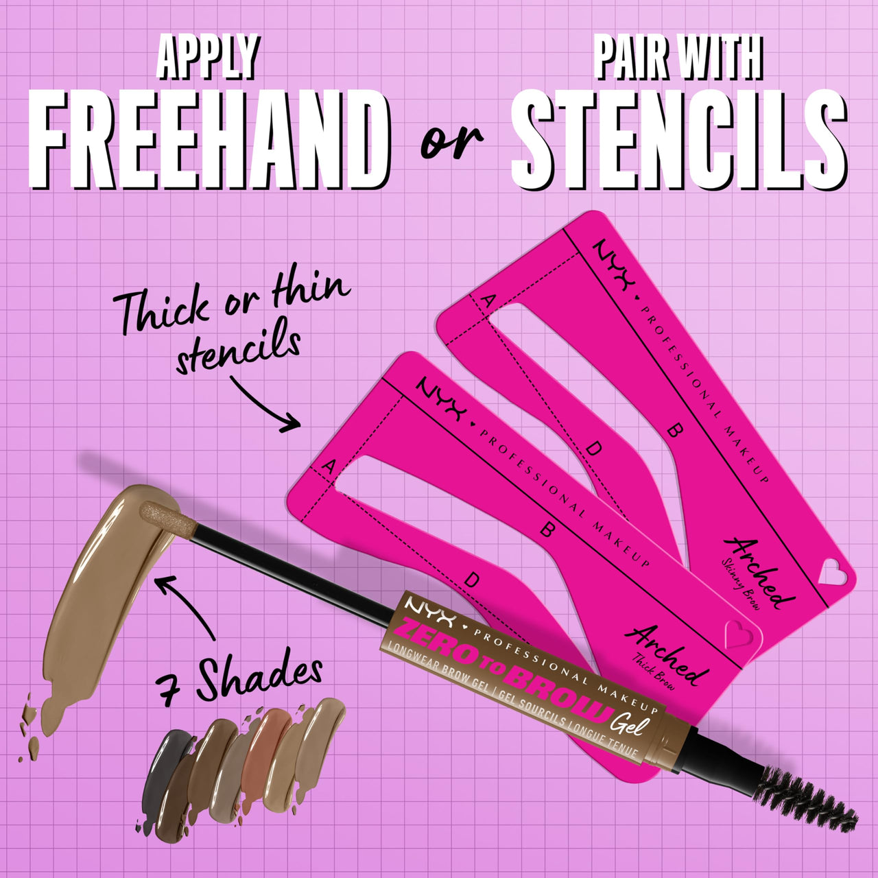 NYX PROFESSIONAL MAKEUP Zero to Brow, Longwear Eyebrow Gel, Taupe