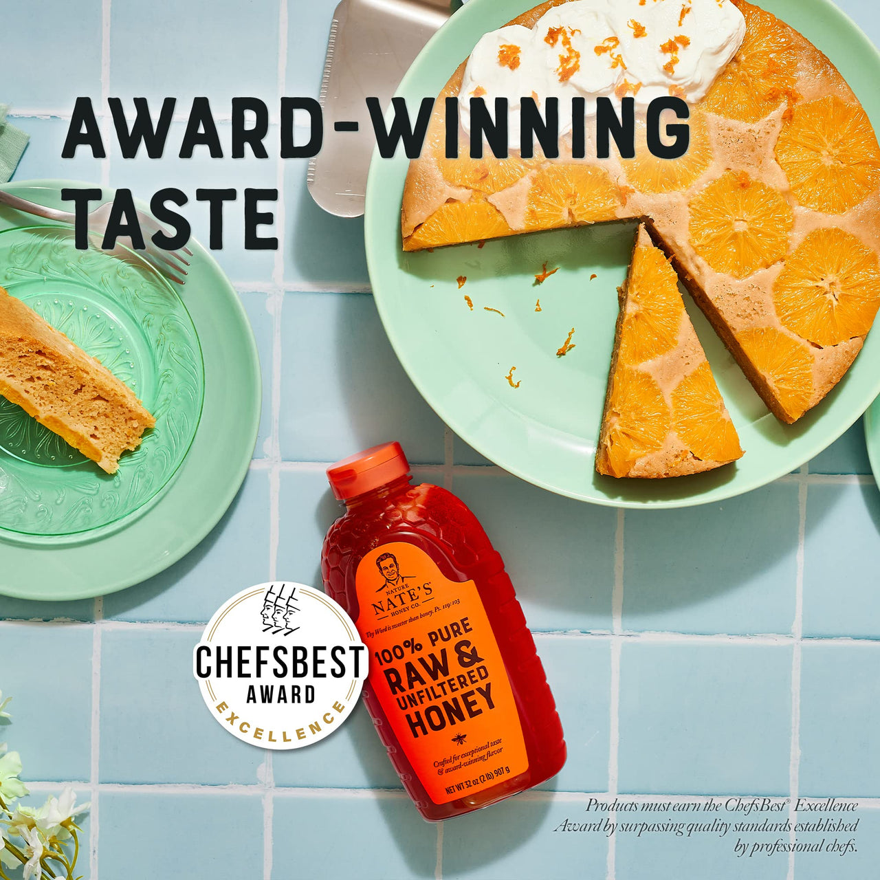 Nate's 100% Pure, Raw & Unfiltered Honey - Award-Winning Taste, 32oz. Squeeze Bottle (6 Pack)