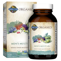 Thumbnail for Garden of Life Organics Whole Food Multivitamin for Men 40+ 120 Tablets, Vegan Mens Multi for Health & Well-Being Certified Organic Whole Food Vitamins & Minerals for Men Over 40 Mens Vitamins