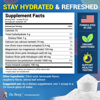 Thumbnail for Dr. Berg Zero Sugar Hydration Keto Electrolyte Powder - Enhanced w/ 1000 mg of Potassium & Real Pink Himalayan Salt (NOT Table Salt) - Raspberry & Lemon Flavor Hydration Drink Supplement - 50 Servings