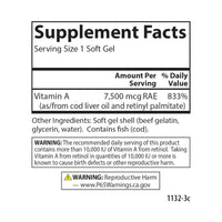 Thumbnail for Carlson - Vitamin A, 25000 IU (7500 mcg RAE), Immune Support, Vision Health, Antioxidant, Vitamin A Supplements, 250 Softgels