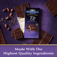 Thumbnail for GHIRARDELLI INTENSE DARK Chocolate Bar, 72% Cacao, 3.5 Oz Bar (Pack of 4)
