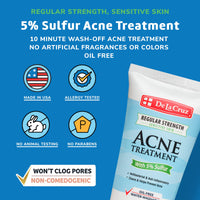 Thumbnail for De La Cruz 5% Sulfur Ointment - Cystic Acne Treatment for Face and Body - Daily 10 Min Spot Treatment Mask - Safe and Effective Game Changing Hormonal Acne Treatment that Clears Up Pimples 2.6oz Tube