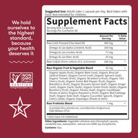 Thumbnail for Garden of Life CoQ10 200mg, Vegetarian Omega 3 6 9 Supplement Raw Co Q 10 Chia Seed Oil, Whole Food Nutrition with Antioxidant Support, Coenzyme q10 Supplement for Heart Health, 60 Capsules
