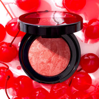 Thumbnail for LAURA GELLER NEW YORK Baked Blush-n-Brighten Marbleized Blush for Cheeks - Cherry Custard - Natural Finish - Buildable Color