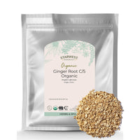 Thumbnail for Starwest Botanicals Organic Ginger Root - Dried Ginger Herb for Tea, Baking, & Cooking, Cut and Sifted, Natural Herbal Spice, Certified Kosher, Non-GMO - Bulk 1 lb Bag