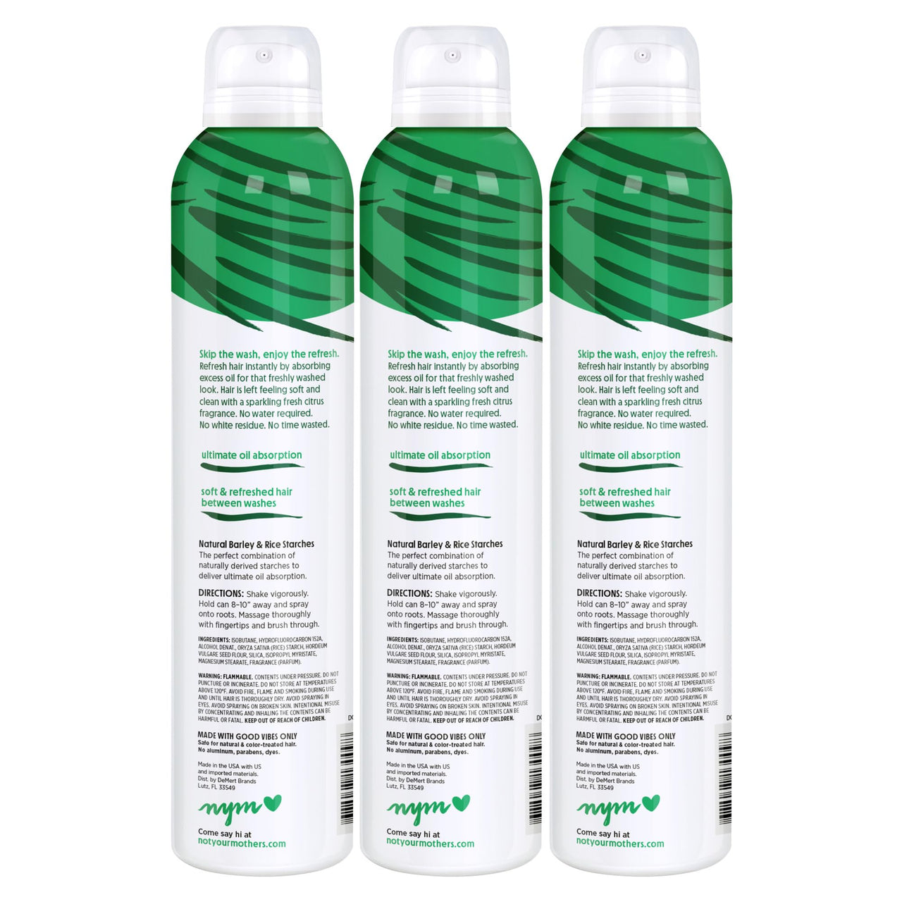 Not Your Mother's Clean Freak Refreshing Dry Shampoo (3-Pack) - 7 oz - Waterless Shampoo Instantly Refreshes Hair Between Washes - Fresh Citrus Scent