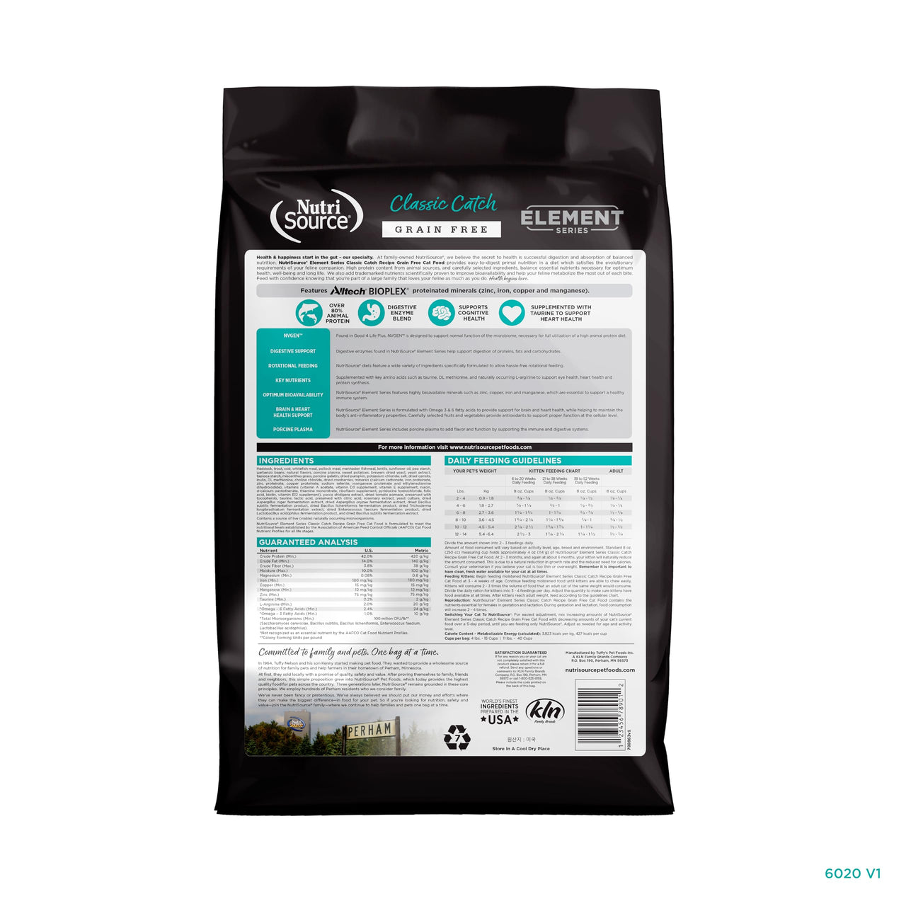 NutriSource Element Series Classic Catch Dry Cat Food, Haddock, Trout & Cod, 4LB
