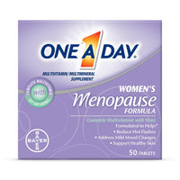 Thumbnail for One A Day Women's Menopause Multivitamin with Vitamin A, Vitamin C, Vitamin D, Vitamin E and Zinc for Immune Health Support, Bone health, 50 Count (Packaging May Vary)