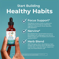 Thumbnail for MaryRuth Organics Kids Focus & Attention Drops | USDA Organic Drops | Ginkgo Biloba | Rhodiola Root & Licorice Root | Adaptogenic | Calm | Vegan | Non-GMO | Gluten Free | 30 Servings