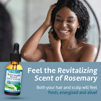 Thumbnail for De La Cruz Rosemary Mint Oil Blend For Hair & Scalp - 2 FL OZ + 8 FL OZ Bundle - Revitalizing Blend with Castor, Avocado and Olive Oil - Naturally Moisturizing Rosemary Hair Oil