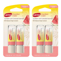 Thumbnail for Carmex Comfort Care Lip Balm Sticks with Colloidal Oatmeal, Watermelon Blast Flavor, 4 Count (2 Packs of 2)