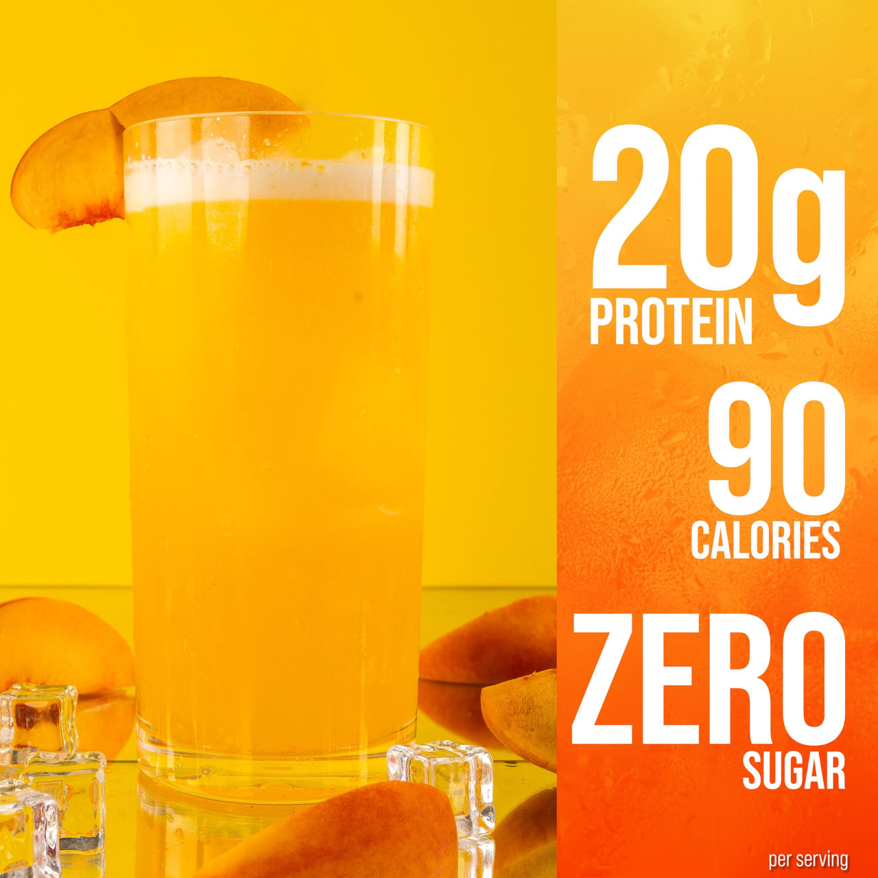 Rule 1 Proteins Clear Whey Isolate - 20g All-Whey Isolate Protein Mix, Over 9g EAAs, 90 Calories, Zero Sugar, Easy to Digest, Light, Crisp, and Refreshing Taste (27 Servings, Peach Mango)