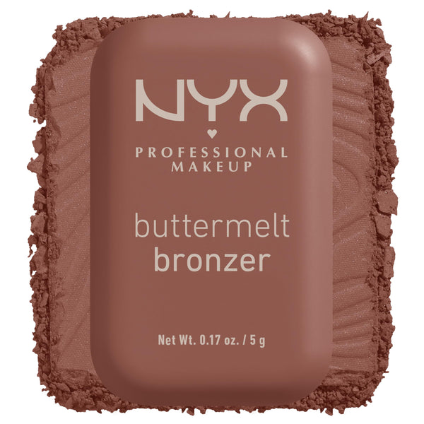 NYX PROFESSIONAL MAKEUP Matte Buttermelt Bronzer, Longwear Face Makeup with Up to 12 Hours of Wear, Vegan Formula - Butta Off (Medium Deep Golden)