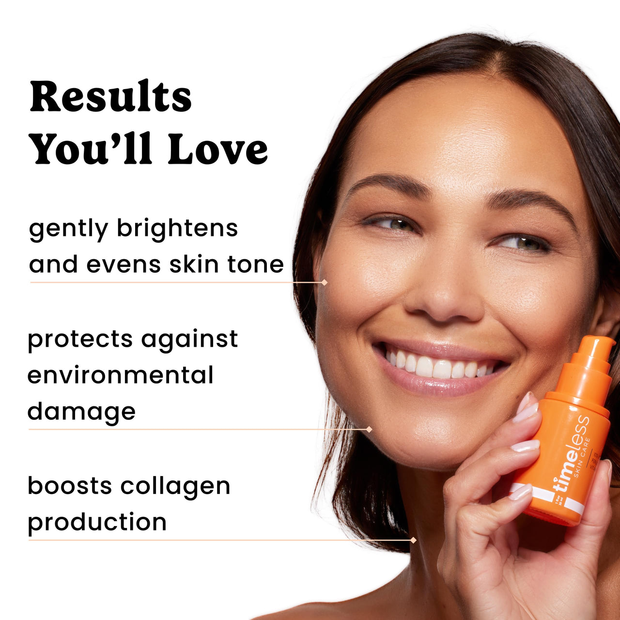 Timeless Skin Care Vitamin C Serum with Vitamin E & Ferulic Acid - Brightening Serum - for Oily & Dry Skin - Fragrance-Free - 1 oz