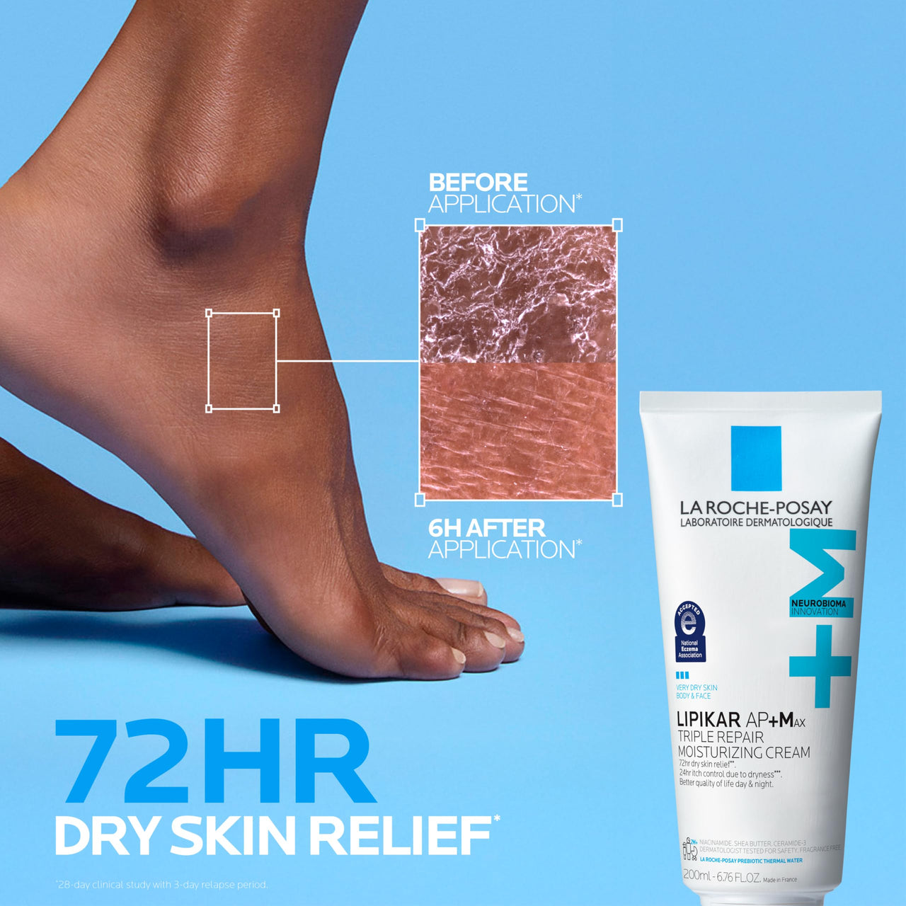 La Roche-Posay Lipikar AP+MAX Triple Repair Moisturizing Body Cream | Face & Body Lotion for Dry Skin with Shea Butter & Niacinamide | Gentle Moisturizer for Very Dry, Rough & Sensitive Skin, 200ml