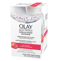 Thumbnail for Olay Daily Facials, Daily Clean Makeup Removing Facial Cleansing Wipes, 5-in-1 Water Activated Cloths, Exfoliates, Tones and Hydrates Skin, 66 count