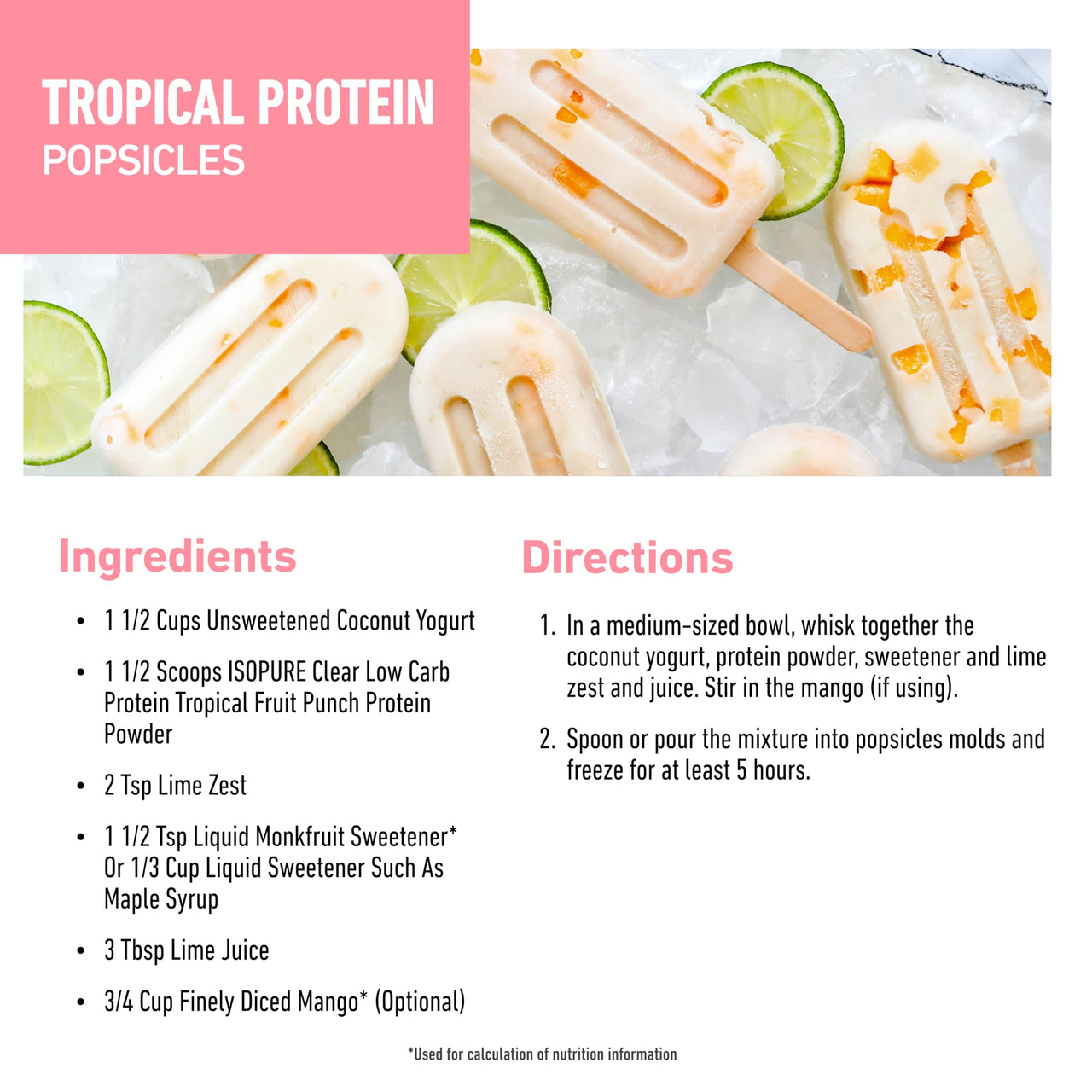 Isopure Clear Whey Isolate Protein Powder, Lactose Free, Gluten Free, Naturally Flavored, Tropical Punch, 20g Protein Per Serving, 1.9 Lbs, 36 Servings (Packaging May Vary)
