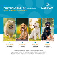 Thumbnail for NaturVet Scoopables Quiet Moments Dog Calming Aid for Dogs - Promotes Calm with Stressful Events Like Storms, Fireworks, Travel, Separation Anxiety - Hickory Smoked Bacon Flavored | 11oz Bag