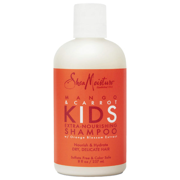 SheaMoisture Kids Shampoo, Extra-Nourishing Mango & Carrot Shampoo with Shea Butter, 8 oz